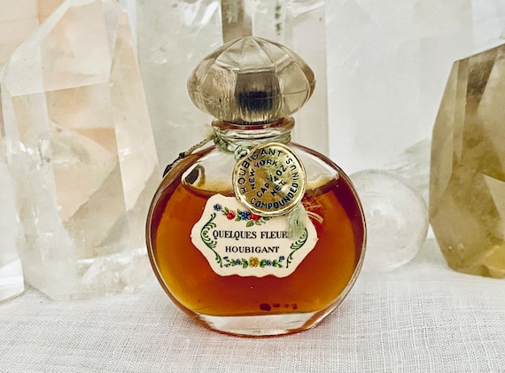 Houbigant, Quelques Fleurs, 'Some Flowers', 7.5 ml. or 0.25 oz. Flacon, Parfum Extrait, 1913, 1965, Paris, France ..