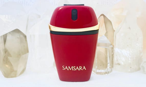 Guerlain, Samsara, 7.5 ml. or 0.25 oz. Flacon a Sac, Parfum Extrait Spray, 1986, 1990, Paris, France ..