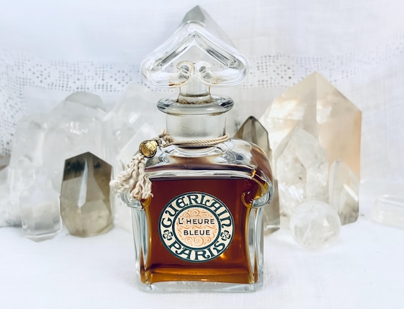 Guerlain, L'Heure Bleue, 'The Blue Hour', 80 ml. or 2.7 oz. Flacon, Parfum Extrait, Flacon Bouchon Coeur, Baccarat, 1912, 1940, Paris, Franc