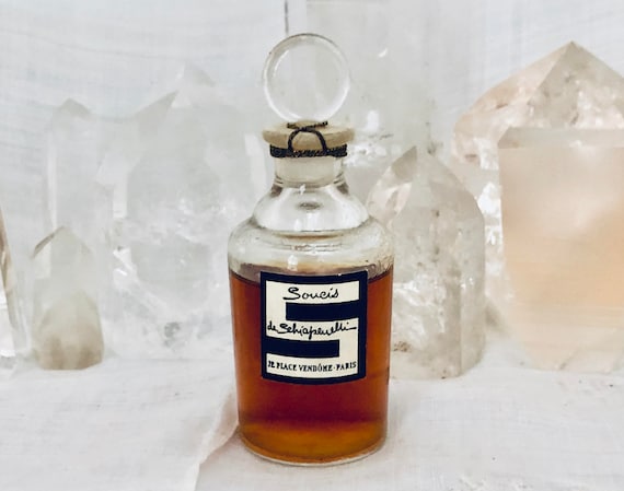 Schiaparelli, Soucis, 'Worries', Leather, 30 ml. or 1 oz. Flacon, Parfum Extrait, 1934, Paris, France ..