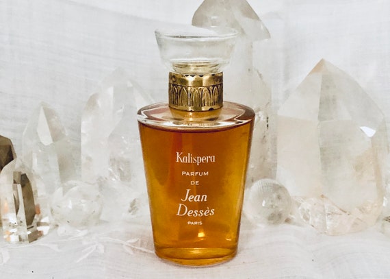 Jean Desses, Kalispera, 'Beautiful Evening', 50 ml. or 1.69 oz. Flacon, Parfum Extrait, 1962, Paris, France ..