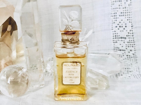 Molinard, Essence Rose Cristallisée, 'Crystallized Rose Essence', 7.5 ml. or 0.25 oz. Flacon, Parfum Extrait, 1927, Paris, France ..