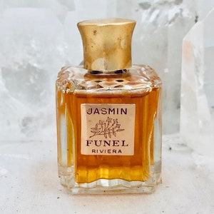 Funel, Jasmin, Jasmine, 15 ml. or 0.5 oz. Flacon, Parfum Extrait, 1959, Paris, Cannes, France ..
