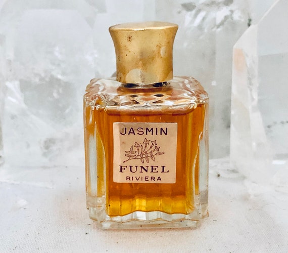 Funel, Jasmin, Jasmine, 15 ml. or 0.5 oz. Flacon, Parfum Extrait, 1959, Paris, Cannes, France ..