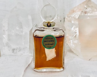 Houbigant, Présence, 'Presence', 15 ml. or 0.5 oz. Flacon, Parfum Extrait, 1929, Paris, France ..