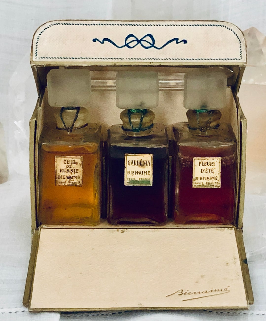 Bienaimé, Bienaime, Coffret, Cuir De Russie, Gardénia, Fleurs D'Été