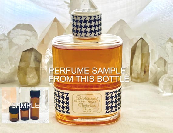 SAMPLE .. Christian Dior, Diorissimo, Lily of the Valley, Muguet, DECANTED SAMPLE fromFlacon, Eau de Toilette, 1956, 1970, Paris, France ..