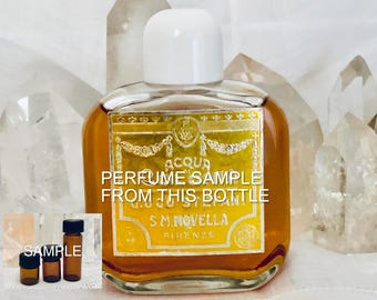 SAMPLE .. Santa Maria Novella, Vetyver, Vetiver, 1 ml. DECANTED SAMPLE from Flacon, Eau de Cologne, 1381, 1960, Florence, Italy ..