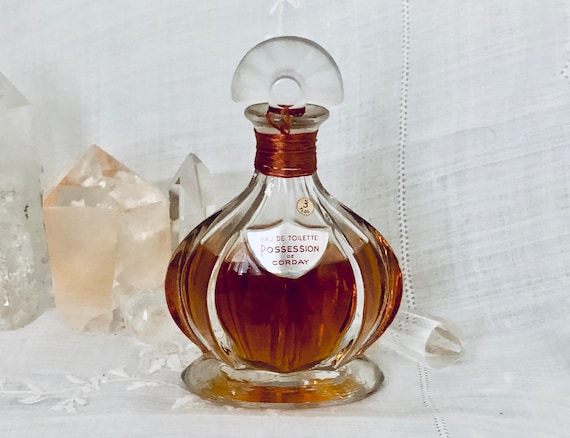 Corday, Possession, 90 ml. or 3 oz. Flacon, Eau de Toilette, Baccarat, 1937, Paris, France ..