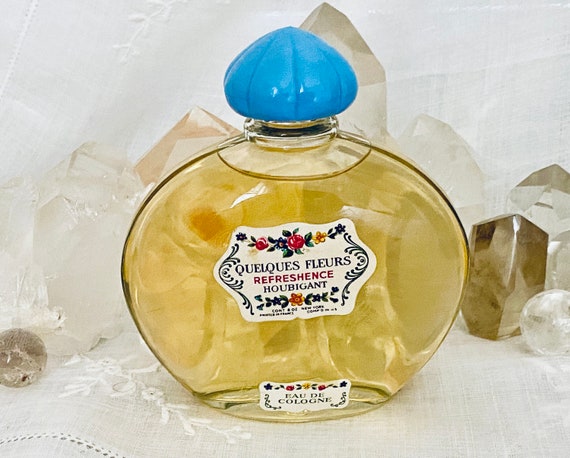 Houbigant, Quelques Fleurs, 'Some Flowers', 240 ml. or 8 oz. Flacon, Refreshence, Eau de Cologne, 1913, 1960, Paris, France ..