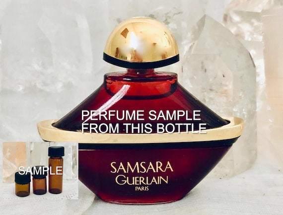 SAMPLE .. Guerlain, Samsara, DECANTED SAMPLE from Flacon, Parfum Extrait, 1986, 1993, Paris, France ..