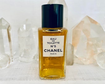 Vintage Chanel No 5 perfume 201 Extrait P.M. France 1 oz bottle orig  striped box