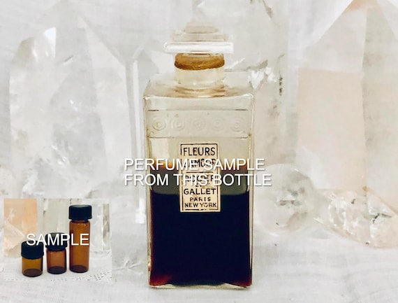 SAMPLE .. Roger & Gallet, Fleurs d'Amour, 'Flowers of Love', Oriental Floral, DECANTED SAMPLE from Flacon, Parfum Extrait, 1902, Paris,