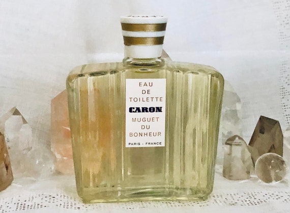 Caron, Muguet de Bonheur, 'Lily of Happiness', Lily of the Valley, 240 ml. or 8 oz. Flacon, Eau de Toilette, 1952, Paris, France ..