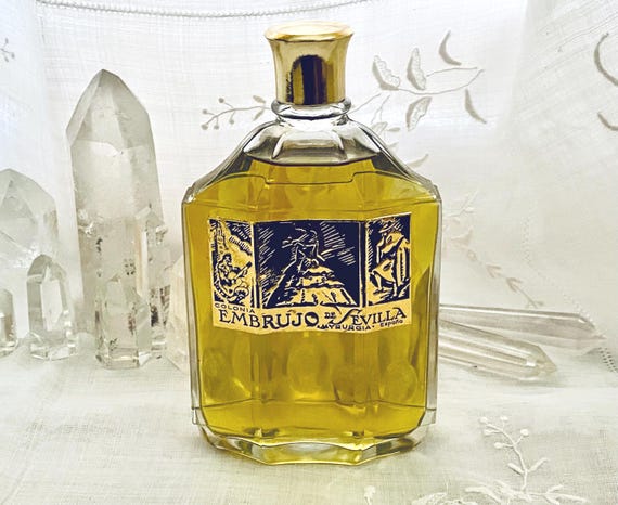 Myrurgia, Embrujo de Sevilla, 'Bewitching Seville', 500 ml. of 16.59 oz. Flacon, Colonia, Eau de Cologne, 1933, 1970, Barcelona, Spain ..