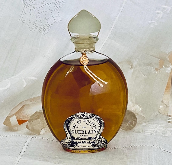 Guerlain, Mitsouko, 90 ml. or 3 oz. Flacon, Eau de Toilette, Flacon Goutte, ‘Etiquette Dauphin’, 1919, 1959, Paris, France ..