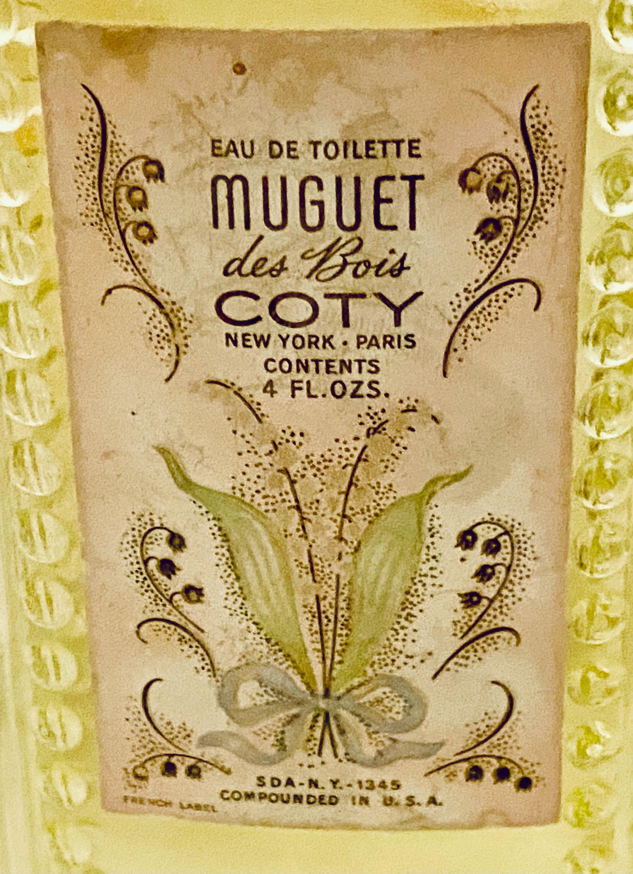 Coty, Muguet Des Bois, Lily of the Valley, 120 Ml. or 4 Oz. Flacon