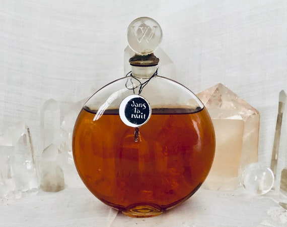 Worth, Dans la Nuit, 'During the Night', 90 ml. or 3 oz. Flacon, Parfum Extrait, Lalique, 1925, Paris, France ..