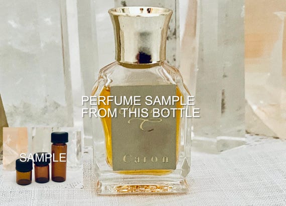 SAMPLE .. Caron, Acaciosa, Jasmin Orange Blossom, DECANTED SAMPLE from Flacon, Parfum Extrait, 1924, 1980, Paris, France ..