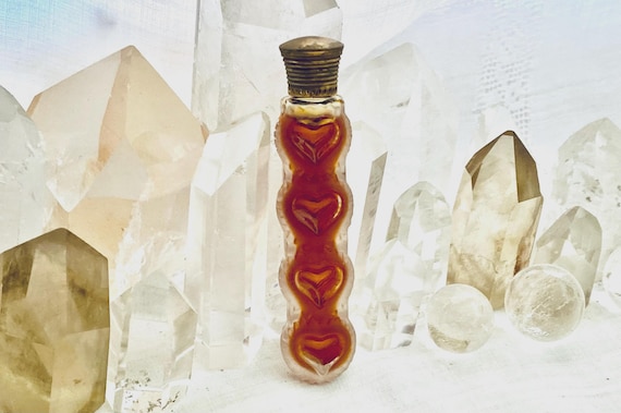 Nina Ricci, Coeur Joie, 'Joyful Heart', 7.5 ml. or 0.25 oz. Flacon, Parfum Extrait, Lalique, 1946, 1955, Paris, France ..