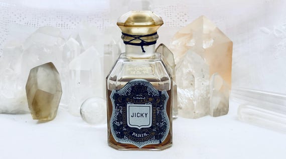 Guerlain, Jicky, 80 ml. or 2.7 oz. Flacon, Parfum Extrait, Flacon Carre, 1898, 1930, Paris, France ..