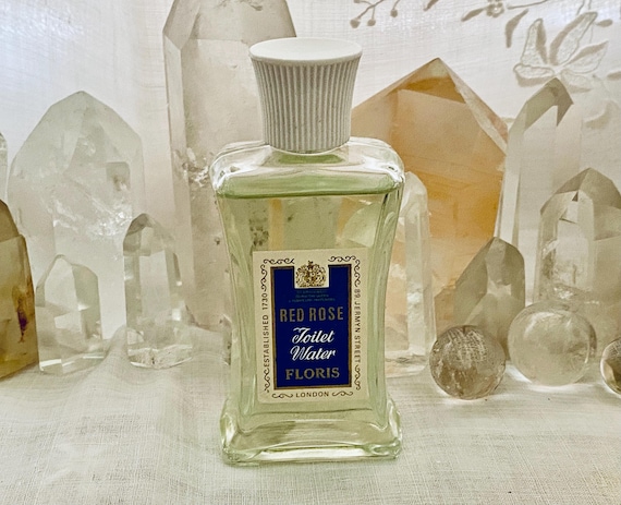 Floris, Red Rose, 50 ml. or 1.76 oz. Flacon, Toilet Water, Eau de Toilette, 1868, 1940, London, England, UK  ..