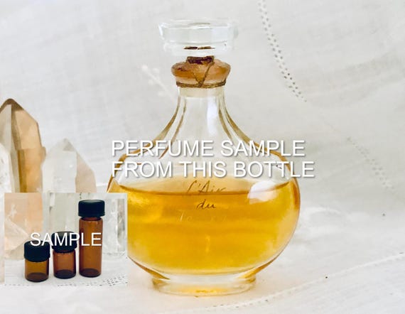 SAMPLE .. Nina Ricci, L'Air du Temps, 'The Spirit of the Times', DECANTED SAMPLE from Flacon, Parfum Extrait, Lalique, 1948, Paris, France