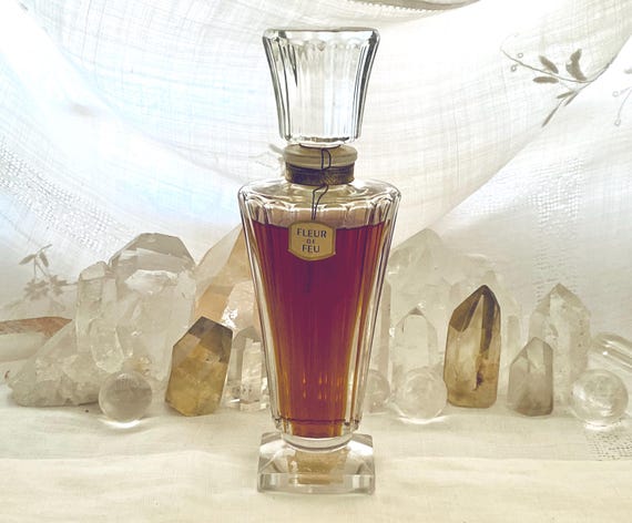 Guerlain, Fleur de Feu, 'Fire Flower', 80 ml. or 2.7 oz. Flacon, Parfum Extrait, Flacon Gratte Ciel, Sky Scraper, 1948, Paris, France ..