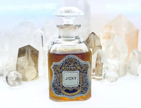 Guerlain, Jicky, 80 ml. or 2.7 oz. Flacon, Parfum Extrait, Flacon Carre, 1898, 1937, Paris, France ..