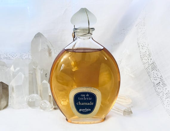 Guerlain, Chamade, 'Drum Beat of Surrender', 250 ml. or 8.5 oz. Flacon, Eau de Toilette Flacon Goutte, 1969, 1975, Paris, France ..