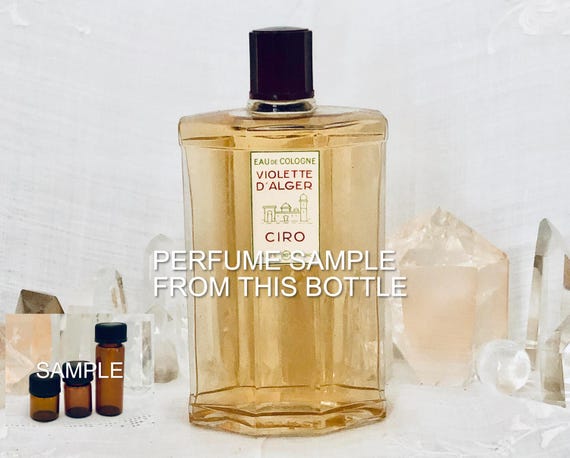 SAMPLE .. Ciro, Violette d'Algers, 'Algerian Viol  1/2 ml. DECANTED SAMPLE from Flacon, Eau de Cologne, 1925, Paris, France ..