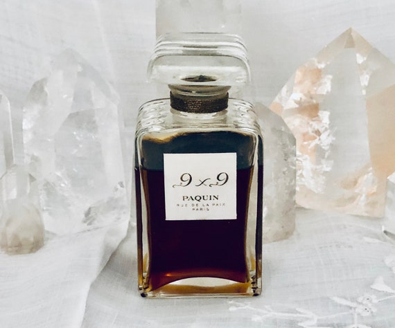 Jeanne Paquin, 9 x 9, 50 ml. or 1.69 oz. Flacon, Parfum Extrait, 1939, Baccarat, Paris, France ..