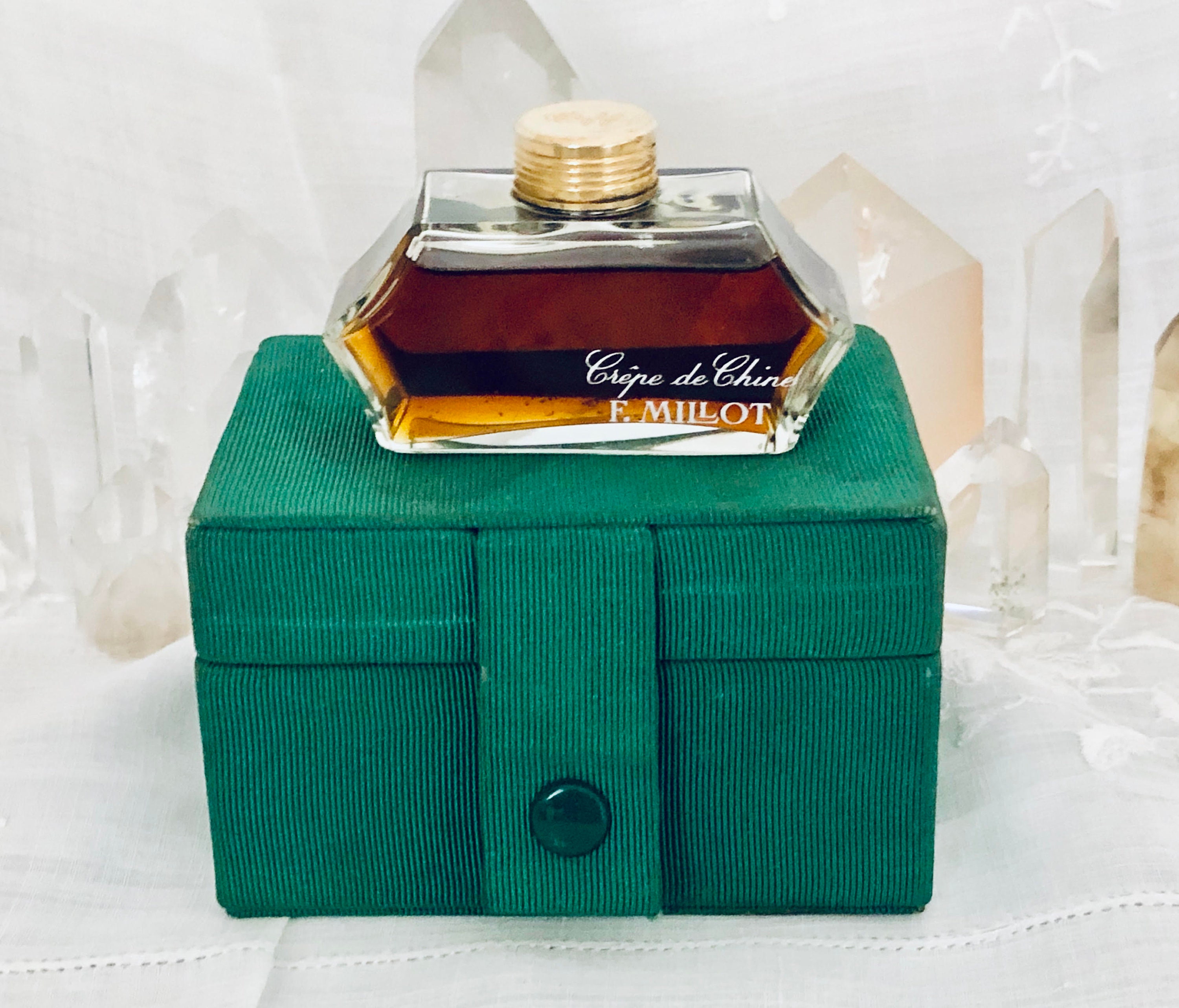 F. MILLOT CRÊPE DE CHINE 1oz 30ml RARE VINTAGE F. MILLOT CREPE DE CHINE EAU DE Toilette Perfume 3 OZ