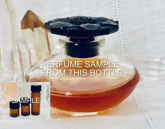 SAMPLE .  Caron, Narcisse Noir, 'Black Narcissus', DECANTED SAMPLE from Flacon, Parfum Extrait, Julien Viard for Baccarat, 1911, 1960, Paris
