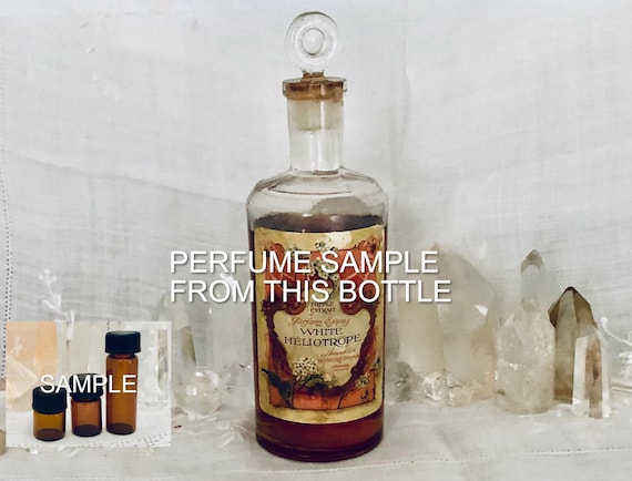 SAMPLE .. Honoré Payan, White Heliotrope, Parfum Exquis, Triple Extrait, DECANTED SAMPLE from Flacon, 1890, 1919, Paris, France ..