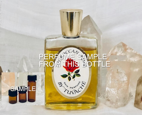 SAMPLE .. Tuvaché, Tuvache, Moroccan Rose, DECANTED SAMPLE from Flacon, Skin Perfume, 1938, New York, United States ..
