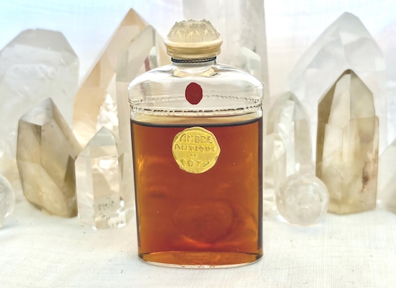 Reserved for MM ... Coty, Ambre Antique, 'Old Amber', 30 ml. or 13 oz. Flacon, Parfum Extrait, Lalique, 1905, 1928, Paris, France ..