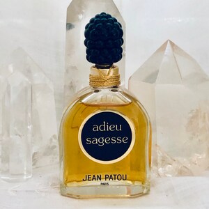 Jean Patou, Adieu Sagesse, &#39;Goodbye Wisdom!&#39;, 30 ml. of 1 oz. Flacon, Parfum Extrait, 1925, 2000, Paris, France ..