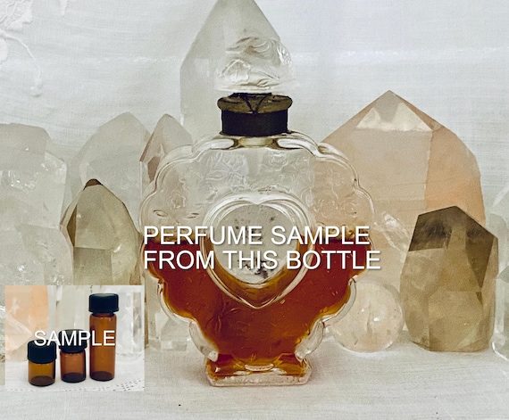 SAMPLE .. Nina Ricci, Coeur Joie, 'Joyful Heart', DECANTED SAMPLE From Flacon, Parfum Extrait, Lalique, 1946, Paris, France ..