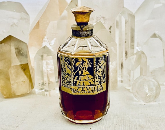 Myrurgia, Embrujo de Sevilla, 'Charm of Seville', 30 ml. or 1 oz. Flacon, Parfum Extrait, 1933, 1950, Barcelona, Spain ..