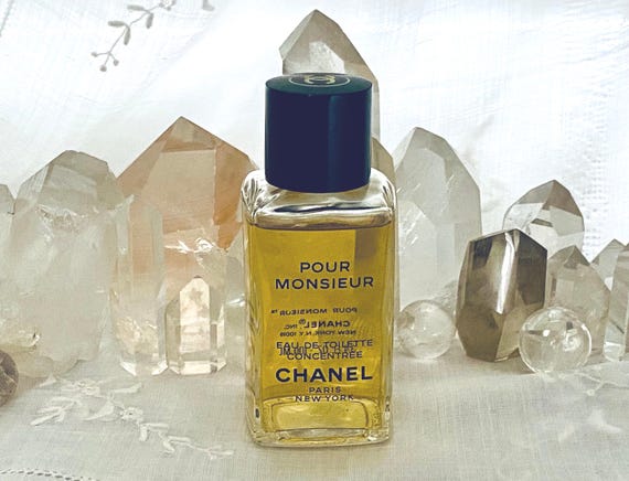 Chanel, Pour Monsieur, For Men, 100 ml. or 3.4 oz. Flacon, Eau de Toilette Concentrée, 1955, 1969, Paris, France ..