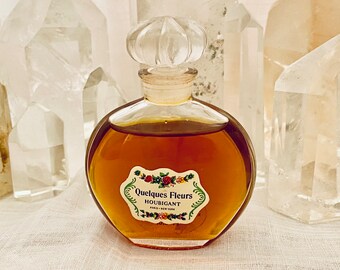 Houbigant, Quelques Fleurs, 14 ml. or 0.5 oz. Flacon, Parfum Extrait, 1913, 1960, Paris, France ..