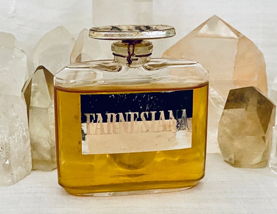 Caron, Farnesiana, Mimosa, 65 ml. or 2.2 oz. Flacon, Parfum Extrait, 1947, Paris, France ..