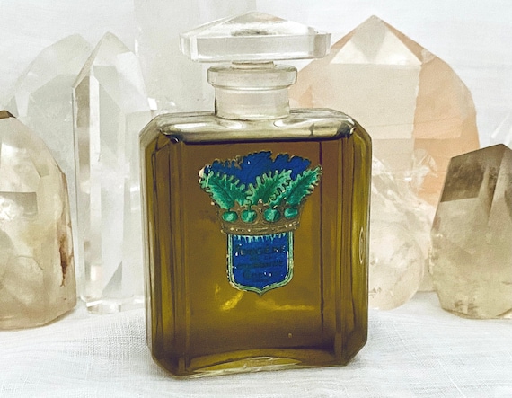 Gueldy, Fougère de la Couronne, Ferns of the Couronne, 30 ml. or 1 oz. Flacon, Parfum Extrait, 1910, 1940, Paris, France ..