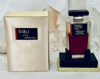 Dana, Tabu, 15 ml. or 1/2 oz. Flacon, Parfum Extrait, 1935, 1960 - 1970, Paris, France ..