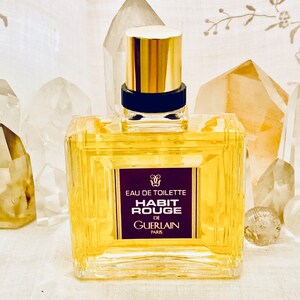 Guerlain, Habit Rouge, Red Riding Jacket, 100 ml. or 3.4 oz. Flacon, Eau de Toilette, Flacon de Voyage, 1965, Paris, France ..