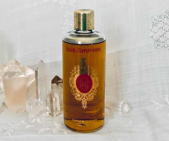 Houbigant, Bain Nouveau, 'New Bath', 240 ml. or 8 oz. Flacon, Essence de Bain, Friction Rub, 1966, Paris, France ..
