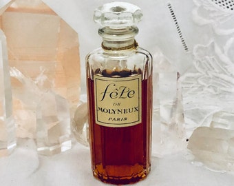 Molyneux, Fête, 'party', 30 Ml. or 1 Oz. Flacon, Parfum Extrait
