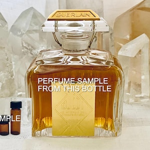 SAMPLE .. Guerlain, Djedi, DECANTED SAMPLE from Flacon, Parfum Extrait, Baccarat, Flacon Djedi, 1927, 1996 Reissue, Paris, France ..