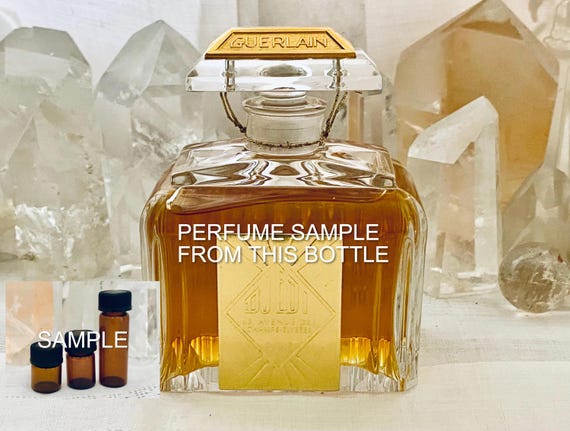 SAMPLE .. Guerlain, Djedi, DECANTED SAMPLE from Flacon, Parfum Extrait, Baccarat, Flacon Djedi, 1927, 1996 Reissue, Paris, France ..